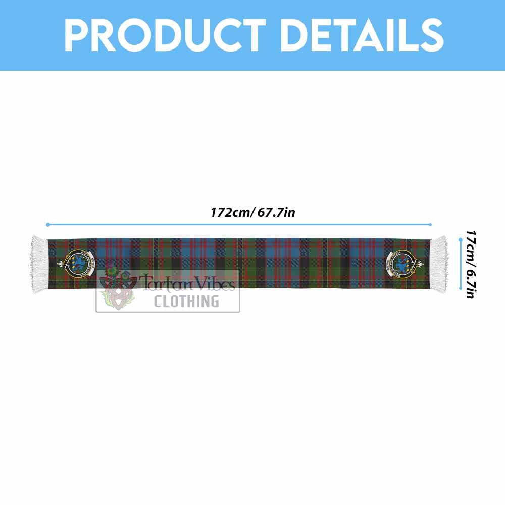 Bowie Tartan Ruffneck Scarf with Family Crest - Tartan Vibes Clothing