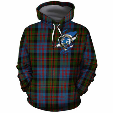 Bowie Clan Crest In Me Tartan Cotton Hoodie Scotland Flag Style