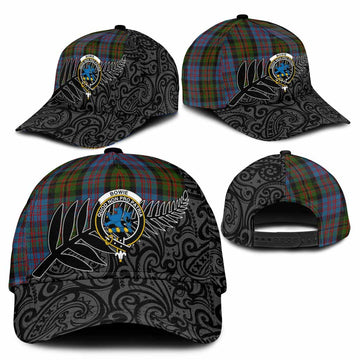 Bowie Crest Tartan Classic Cap with New Zealand Silver Fern Half Style