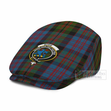 Bowie Family Crest Tartan Jeff Cap, Tartan Flat Cap