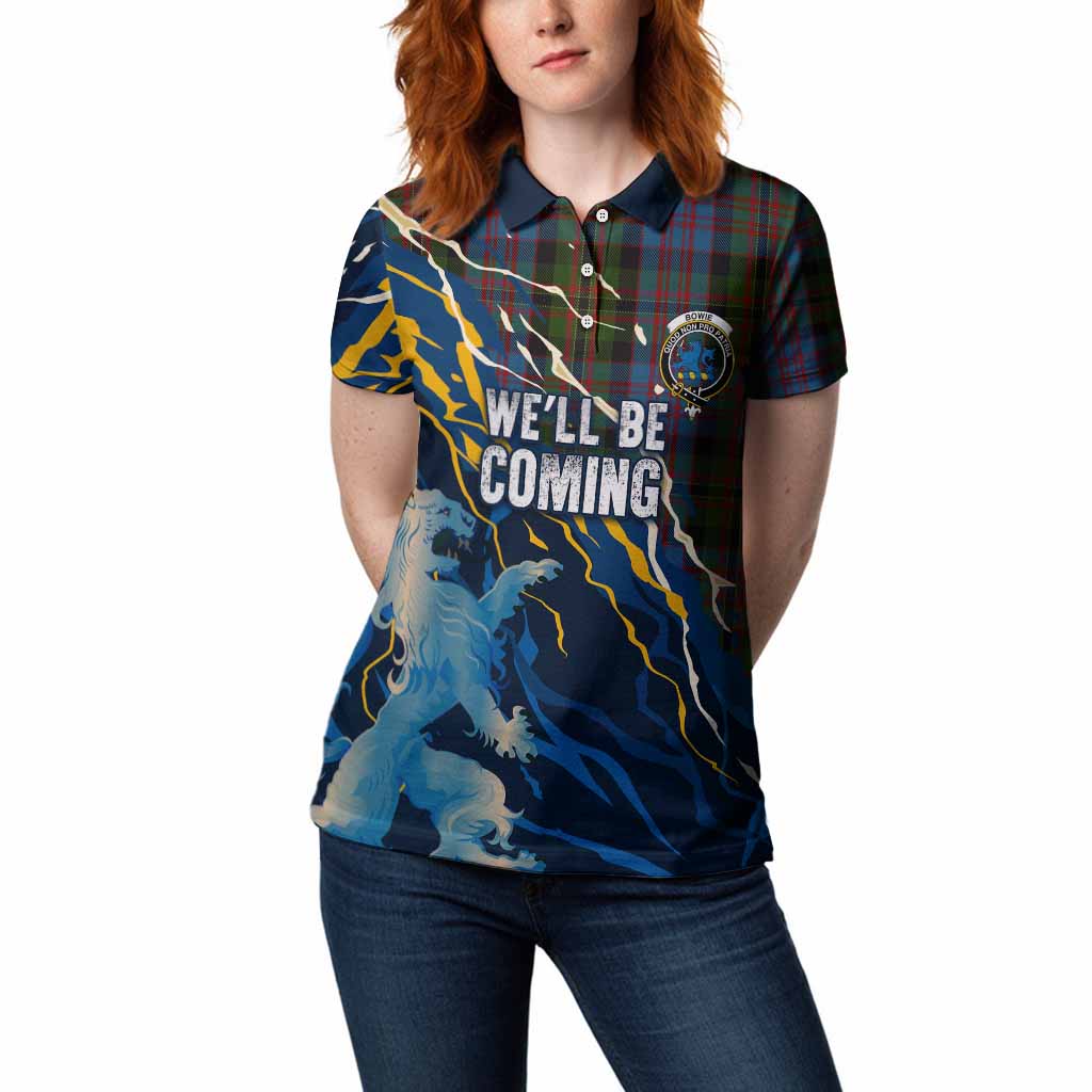 Bowie Scotland Tartan Women Polo Shirt WC2026 Football - We'll Be Coming