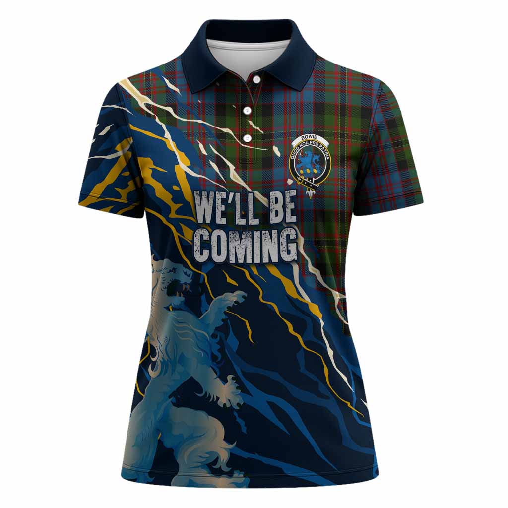 Bowie Scotland Tartan Women Polo Shirt WC2026 Football - We'll Be Coming