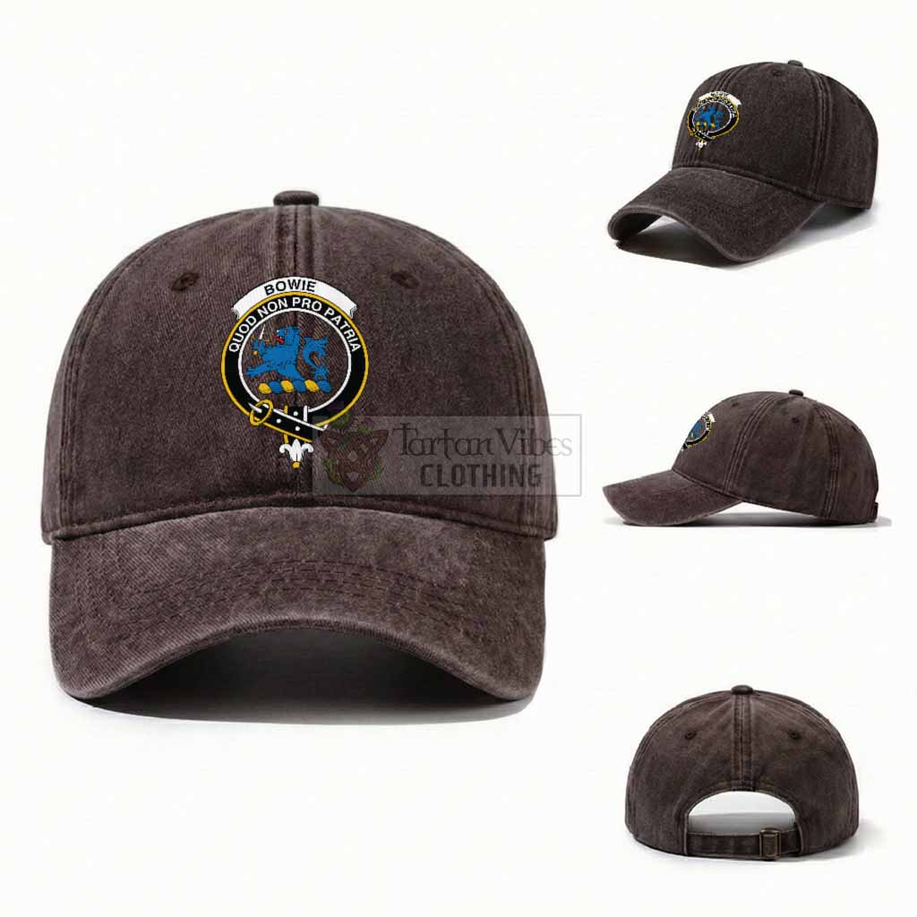 Bowie Scottish Clan Crest Washed Baseball Cap