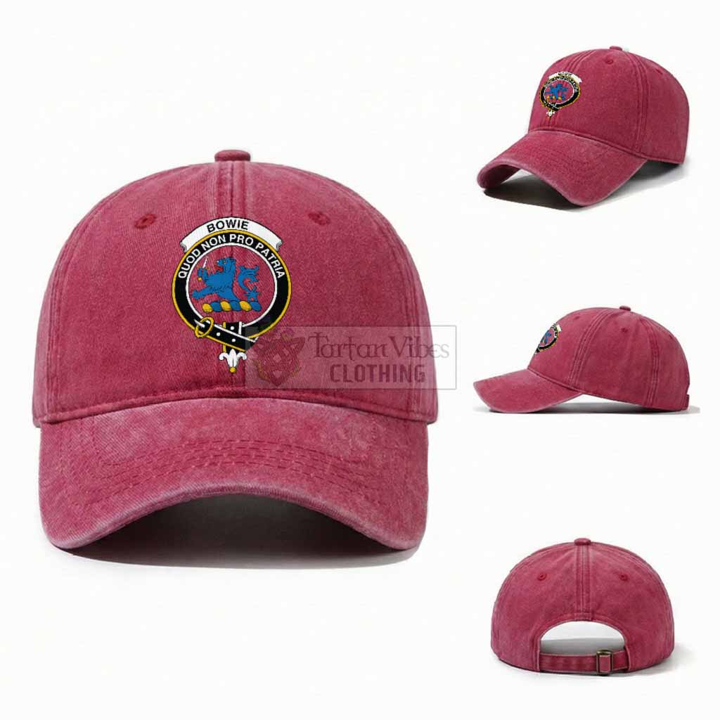 Bowie Scottish Clan Crest Washed Baseball Cap
