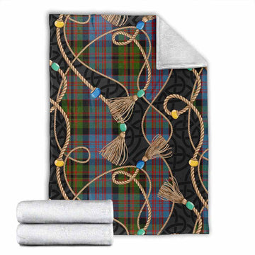 Bowie Scottish Tartan Twisted Ropes Stylized Blanket X-Large 59 x 79 inches 150 x 200 cm - Tartan Vibes Clothing
