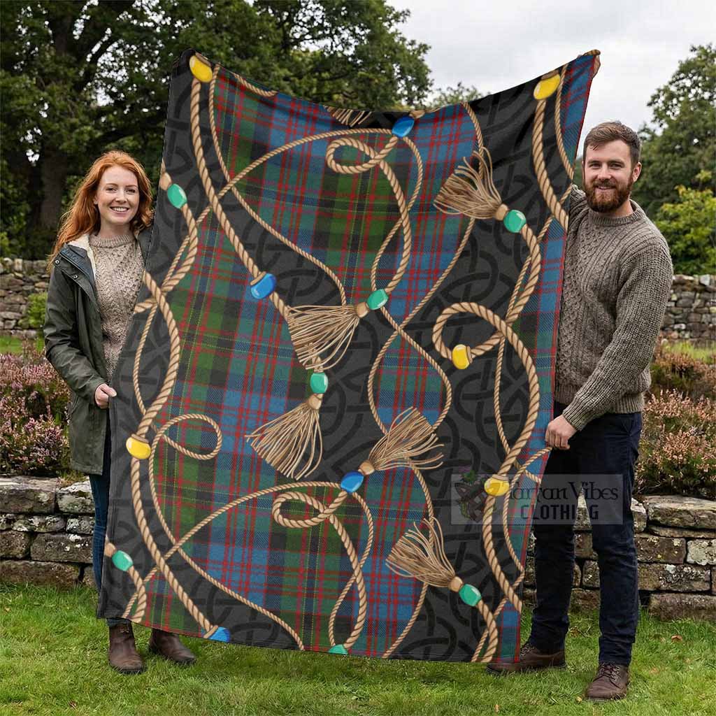 Bowie Scottish Tartan Twisted Ropes Stylized Blanket - Tartan Vibes Clothing