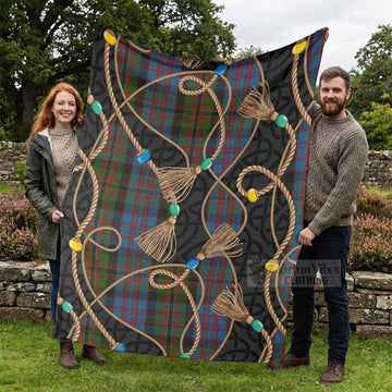 Bowie Scottish Tartan Twisted Ropes Stylized Blanket - Tartan Vibes Clothing