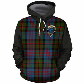 Bowie Tartan Accent Cotton Hoodie with Family Crest