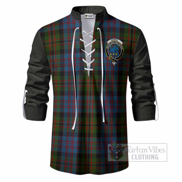 Bowie Tartan Accent Ghillie Shirt with Family Crest