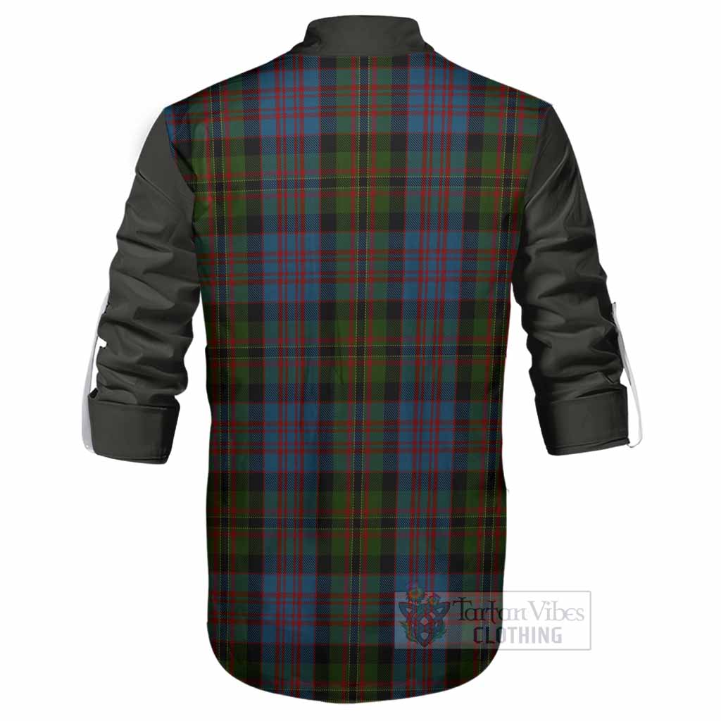 Bowie Tartan Accent Ghillie Shirt with Family Crest