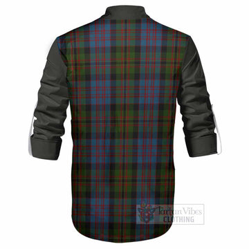 Bowie Tartan Accent Ghillie Shirt with Family Crest