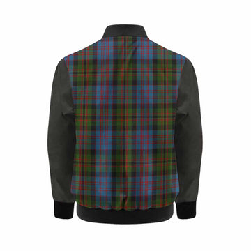 Bowie Tartan Accent Kid Bomber Jacket with Family Crest