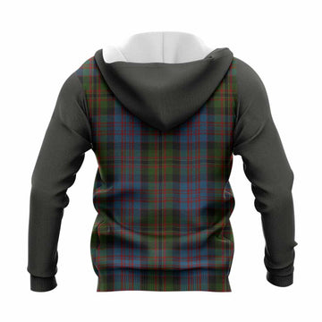 Bowie Tartan Accent Knitted Hoodie with Family Crest