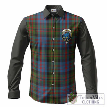 Bowie Tartan Accent Long Sleeve Button Shirts with Family Crest
