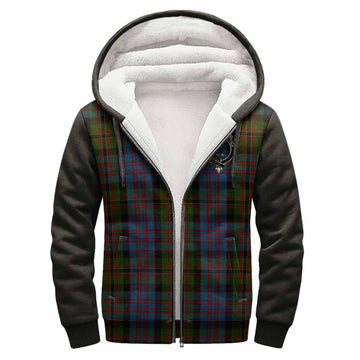 Bowie Tartan Accent Sherpa Hoodie with Family Crest