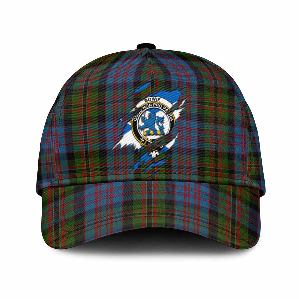 Bowie Tartan Classic Cap with Family Crest In Me Style