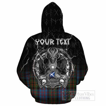 Bowie Tartan Crest Cotton Hoodie Celtic Odin's Raven Legacy