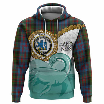 Bowie Tartan Crest Scottish Loch Ness Monster Hoodie Happy Ness Scotland Celtic Knot