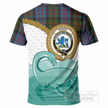Bowie Tartan Crest Scottish Loch Ness Monster T-Shirt Happy Ness Scotland Celtic Knot