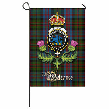 Bowie Tartan Family Crest Garden Flag Royal Thistle Welcome Style - Tartan Vibes Clothing