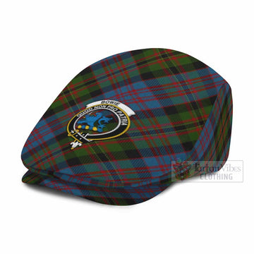 Bowie Tartan Flat Cap, Jeff Cap Cross Style with Family Crest