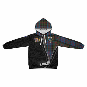 Bowie Tartan Kid Hoodie New Zealand Pattern Unique Zipper Stylized