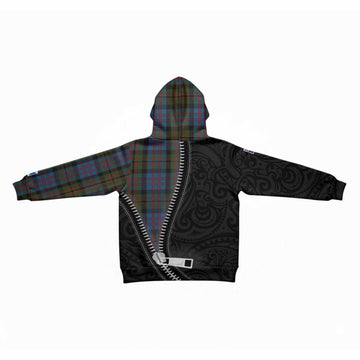 Bowie Tartan Kid Hoodie New Zealand Pattern Unique Zipper Stylized