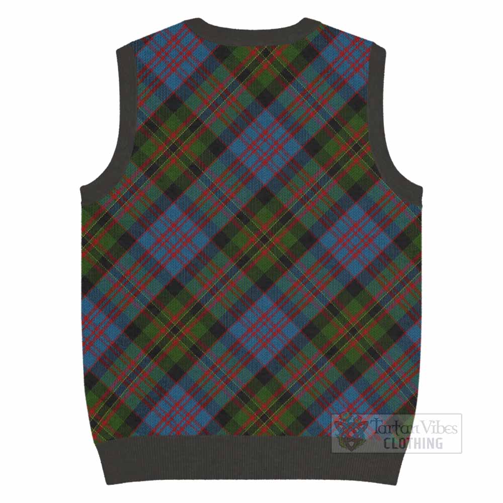 Bowie Tartan  Knitted V-Neck Vest Cross Style