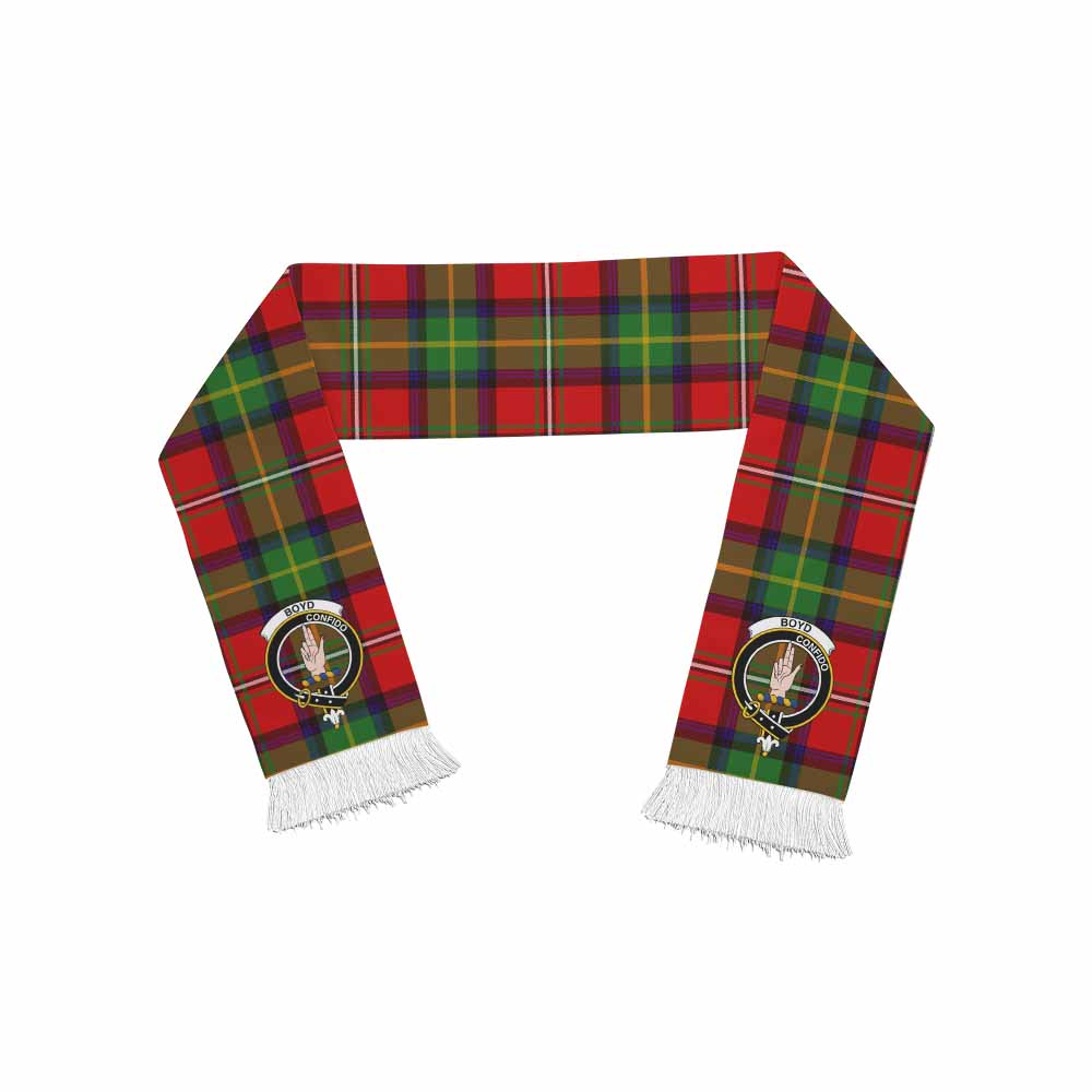 Tartan Vibes Clothing Boyd Tartan Ruffneck Scarf with Family Crest