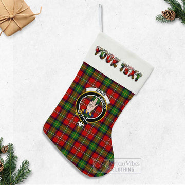 Boyd Tartan Family Crest Christmas Stocking with Personalized Text