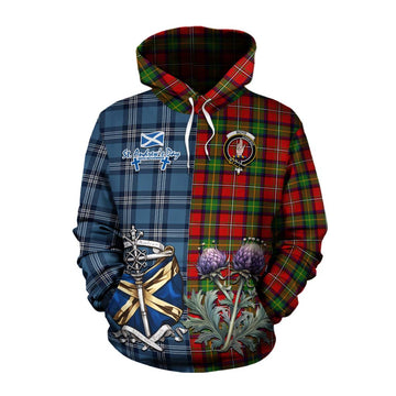 Boyd Tartan Cotton Hoodie Happy St. Andrew's Day Half Tartan Style