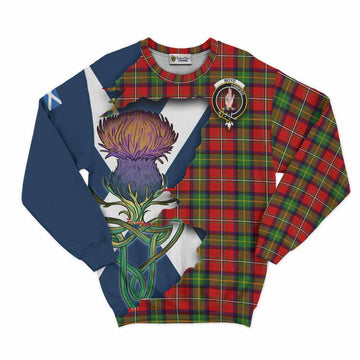 Tartan Vibes Clothing Boyd Tartan Family Crest Sweatshirt Scottish Thistle Celtic Inspired