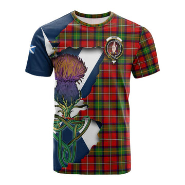 Tartan Vibes Clothing Boyd Tartan Family Crest Cotton T-shirt Scottish Thistle Celtic Inspired