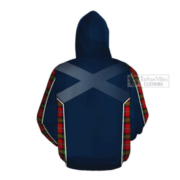 Tartan Vibes Clothing Boyd Tartan Cotton Hoodie with Family Crest and Lion Rampant Vibes Sport Style