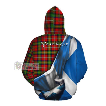 Tartan Vibes Clothing Boyd Tartan Cotton Hoodie with Family Crest Scotland Patriotic Style