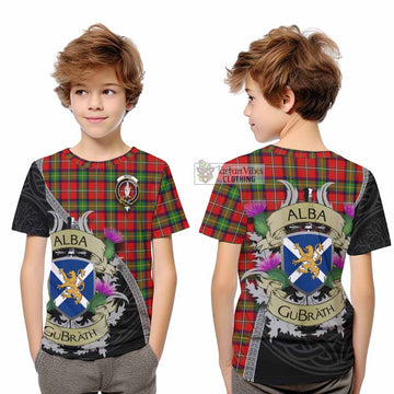 Boyd Tartan Family Crest Kid T-Shirt Lion Rampant Royal Thistle Shield Celtic Inspired