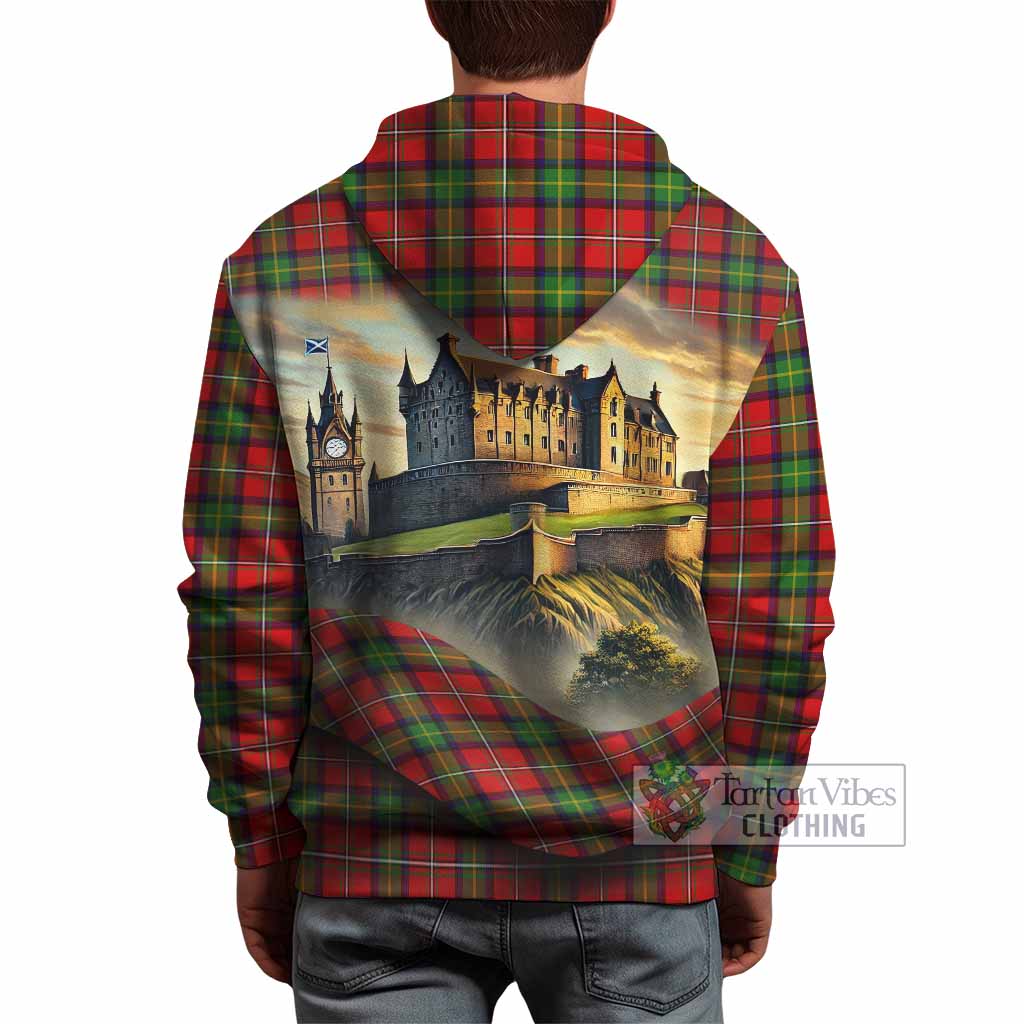 Tartan Vibes Clothing Boyd Tartan Family Crest Hoodie with Scottish Ancient Castle Style