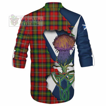 Tartan Vibes Clothing Boyd Tartan Family Crest Ghillie Kilt Shirt Scottish Thistle Celtic Inspired