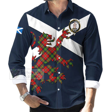Tartan Vibes Clothing Boyd Tartan Lion Rampant Long Sleeve Button Shirt – Proudly Display Your Heritage with Alba Gu Brath and Clan Name