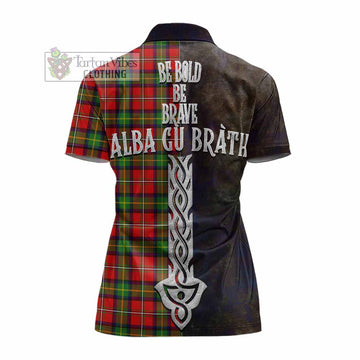 Boyd Tartan Family Crest Women's Polo Shirt Alba Gu Brath Be Brave Lion Ancient Style