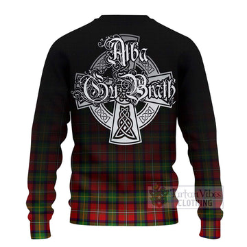 Tartan Vibes Clothing Boyd Tartan Knitted Sweater Featuring Alba Gu Brath Family Crest Celtic Inspired