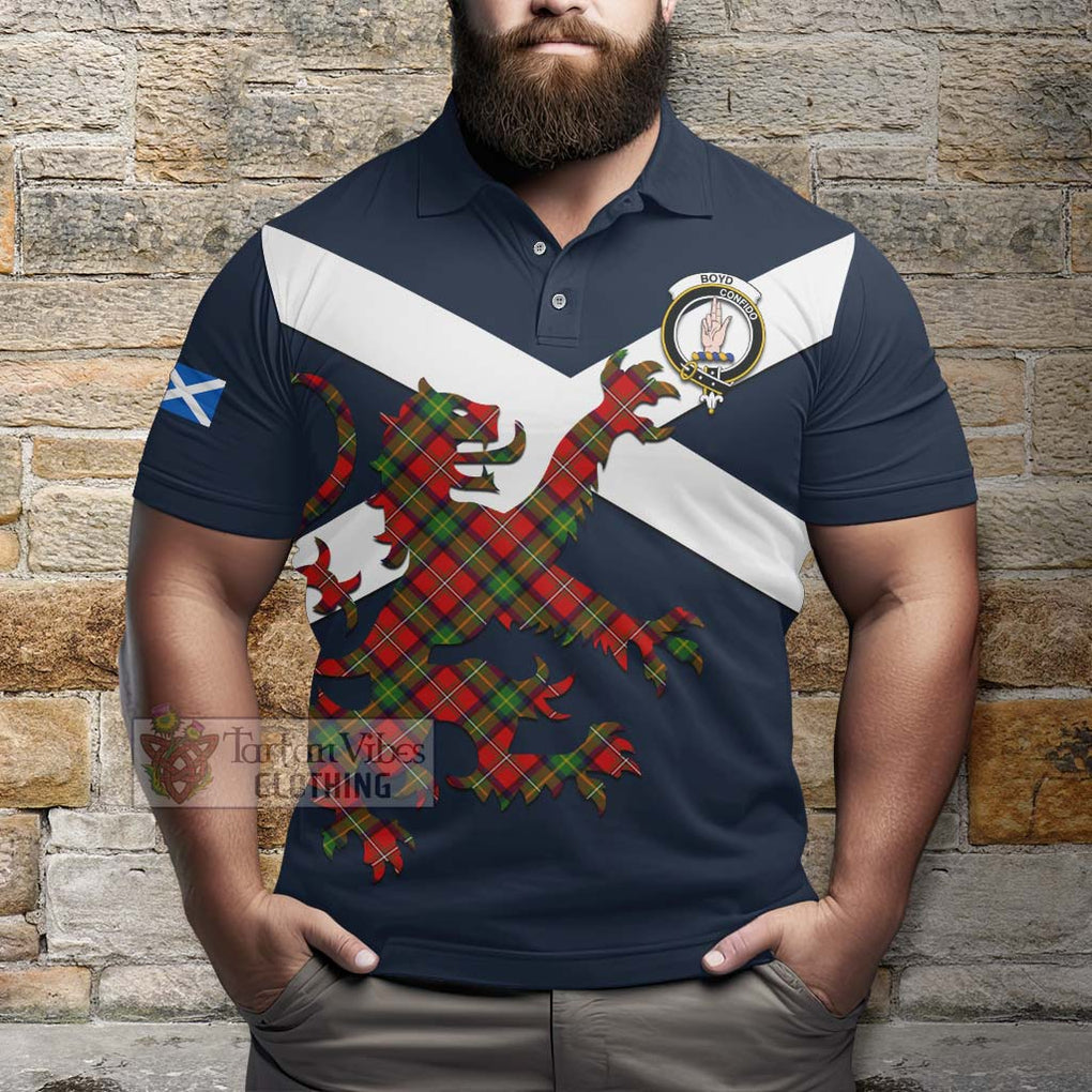 Tartan Vibes Clothing Boyd Tartan Lion Rampant Polo Shirt – Proudly Display Your Heritage with Alba Gu Brath and Clan Name