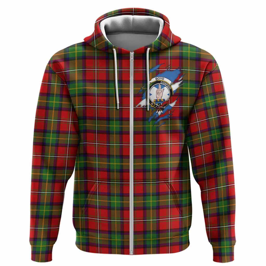 Boyd Clan Crest In Me Tartan Hoodie Scotland Flag Style