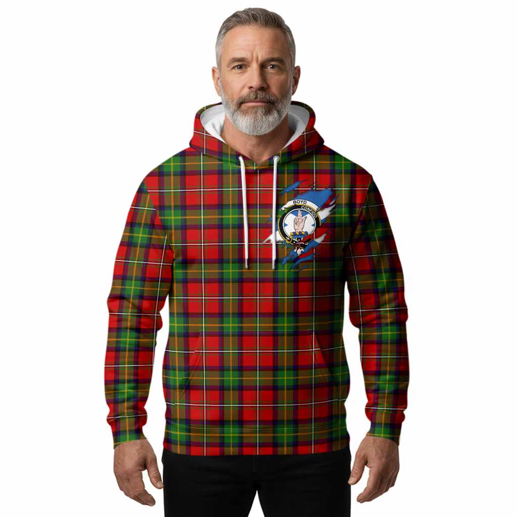 Boyd Clan Crest In Me Tartan Hoodie Scotland Flag Style