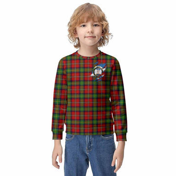 Boyd Clan Crest In Me Tartan Kid Knitted Sweatshirt Scotland Flag Style