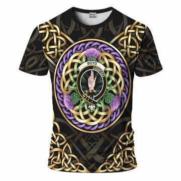 Boyd Clan Crest T-Shirt Celtic Scottish Thistle