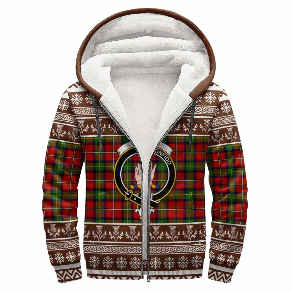Boyd Clan Tartan Christmas Fleece Hoodie with Family Crest - Tartan Vibes Clothing