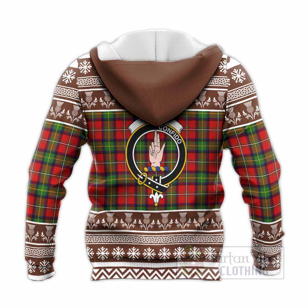 Boyd Clan Tartan Christmas Knitted Hoodie with Family Crest - Tartan Vibes Clothing