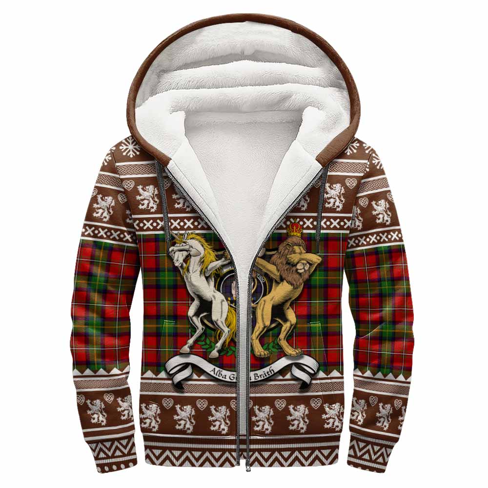 Boyd Clan Tartan Crest Christmas Fleece Hoodie Coat of Arms Funny Style - Tartan Vibes Clothing