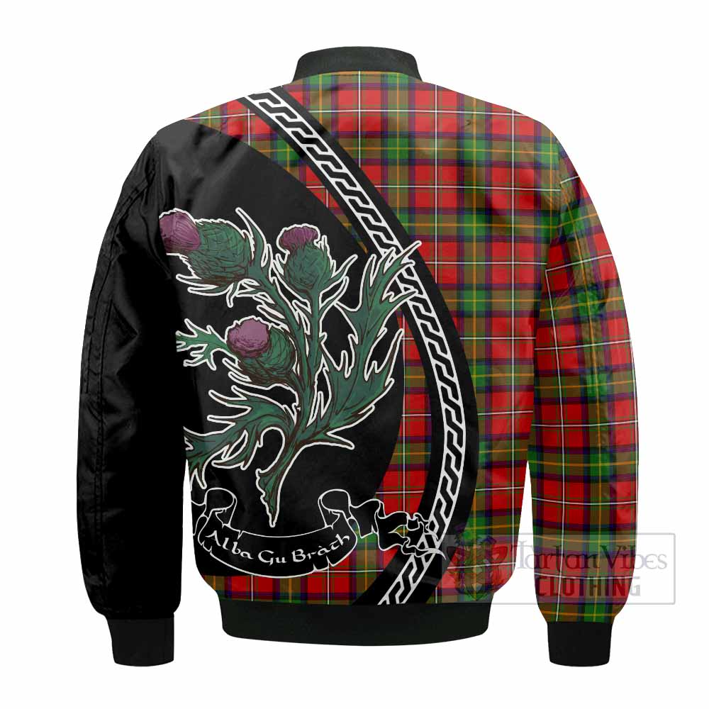 Boyd Family Crest Tartan Bomber Jacket Alba Thistle Inspired - Tartan Vibes Clothing